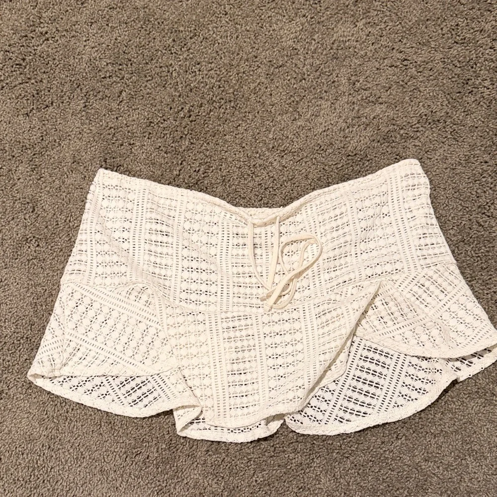 Wild Fable Crochet Cream coverup skirt - Picture 1 of 3
